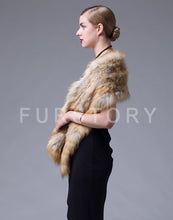 Load image into Gallery viewer, Real REX Rabbit Fur Scarf Rabbit Ball Fur Wrap Cape Shawl Neck Warmer FS15502