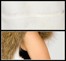 Load image into Gallery viewer, Natural Rabbit Fur Knitter Sweater Long Vest Waistcoat Jacket