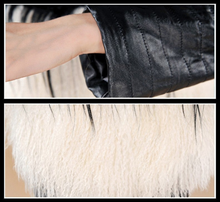 Load image into Gallery viewer, Women&#39;s Natural Fur Coat with Genuine Sheep Leather Sleeve