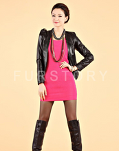 Load image into Gallery viewer, Genuine Sheep Leather Jacket Warm Coat Womens Coat