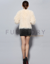 Load image into Gallery viewer, Knitted Natural Lamb Fur Coat Popular Short Fur Jacket Overcoat