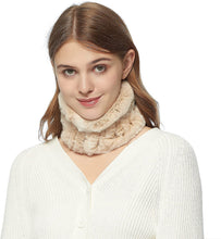 Load image into Gallery viewer, Women Winter Knitted Rex Rabbit Neck Warmer Infinity loop Scarf Scarves For Women Ladies