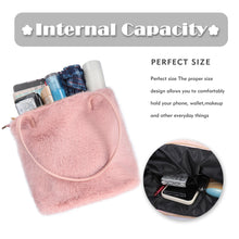 Load image into Gallery viewer, Tote Bag Faux Fur Purses for Women Plush Handbag Fuzzy Shoulder  21842