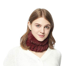 Load image into Gallery viewer, Women Winter Knitted Rex Rabbit Neck Warmer Infinity loop Scarf Scarves For Women Ladies