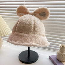 Load image into Gallery viewer, Winter Plush Fuzzy Bucket Hat mickey ears  Fisherman Hats for Women 22633