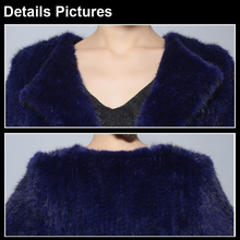 Load image into Gallery viewer, Natural Mink Fur Knitting Coat  Jacket Overcoat Long Length Version Outerwear Full Sleeve