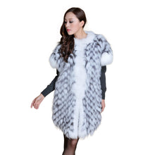 Load image into Gallery viewer, Natural Fox Fur Coat Overcoat Vest Jacket Womens&#39; Dress Ladies&#39; Top Dress