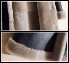 Load image into Gallery viewer, Women&#39;s Natural Long Lamb Fur Coat Double Faced Fur Coat