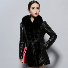 Load image into Gallery viewer, Winter Super Warm Genuine Sheep Leather Coat Female Real Fox Fur Collar 14158