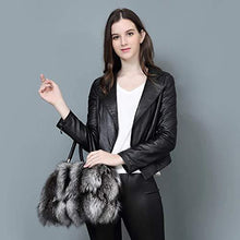 Load image into Gallery viewer, Women&#39;s Winter Fur Bag Silver Fox Handbag Leather Ladies Shoulder Bag