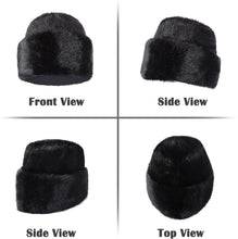 Load image into Gallery viewer, Faux Fur Men Hat Fuzzy Newsboy Cap Gatsby with Earflaps Flat Hat Winter Scally Ivy Cabbie Hats for Men