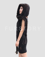 Load image into Gallery viewer, Women&#39;s Beanie Knitted Real Mink Fur Scarf Hat Neckwarmer Wrap Cap 13612