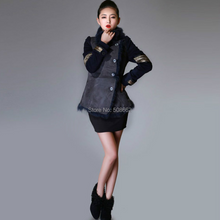 Load image into Gallery viewer, Natural Sheep Fur Coat Double Faced Overcoat Thick Winter Coat