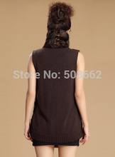 Load image into Gallery viewer, Natural Fur Vest Knitted Wool Blends Waistcoat Mandarin Collar Jacket