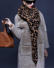 Load image into Gallery viewer, Women&#39;s Natural Long Lamb Fur Coat Double Faced Fur Coat