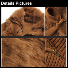 Load image into Gallery viewer, Natural Rabbit Fur Coat Jacket Overcoat Fur Coat Women