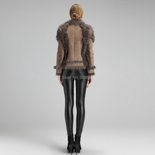 Load image into Gallery viewer, Natural Sheep Fur Coat Double Faced Overcoat Lamb Leather with Fur Women Dress