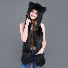 Load image into Gallery viewer, Simplicity 3-in-1 Multi-Functional Animal Hat, Scarf, &amp; Mitten Combo 22614