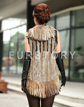 Load image into Gallery viewer, Beautiful Natural Sheep Leather Coat Jacket  Big Size Fox Fur Collar