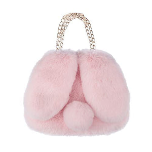 Crossbody Bags for Women Faux Fur Bunny Shoulder Bag Small Cute Purse for Girls