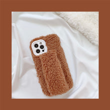 Load image into Gallery viewer, Plush Case For iPhone 13 Pro Max Furry Fluffy Case Soft Faux Fur Fuzzy Cover 22814