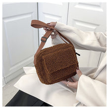 Load image into Gallery viewer, Fluffy Plush Square Shoulder Bag Crossbody Bag Female Mini Bag 22441