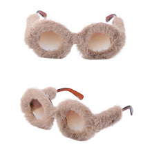 Load image into Gallery viewer, Women Plush Fuzzy Sunglasses Punk  Ladies Party Masquerade Eyewear 22811