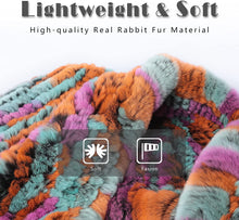 Load image into Gallery viewer, Fur Hooded Scarf Hat Scarves Hood Scarf Beanie For Women Head Neck Warmer Winter With Rabbit Fur