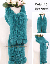 Load image into Gallery viewer, REX Rabbit Fur Scarf Wrap Cape Shawl Neck Warmer 9 Colors NEW Soft S/L FS050129