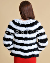 Load image into Gallery viewer, Real Knitted Rabbit Fur Coat Jacket Vest High Quality Fur Sweater Short Version Hot Sale Fur Story FS13004