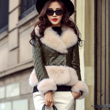 Load image into Gallery viewer, Genuine Leather Jacket Coat for Women Winter with Natural Fox Fur Collar and Trim