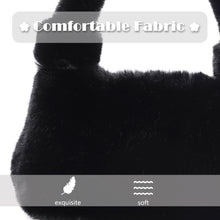 Load image into Gallery viewer, Women’s Shoulder Tote Handbags Fluffy Faux Fur Bag Crossbody Bag 21836
