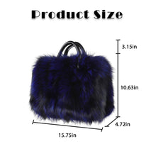 Load image into Gallery viewer, Women&#39;s Winter Fur Bag Silver Fox Handbag Leather Ladies Shoulder Bag