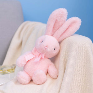 Cute bunny plush toy pink rag doll gift for girl 22B43