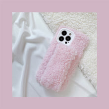 Load image into Gallery viewer, Plush Case For iPhone 13 Pro Max Furry Fluffy Case Soft Faux Fur Fuzzy Cover 22814