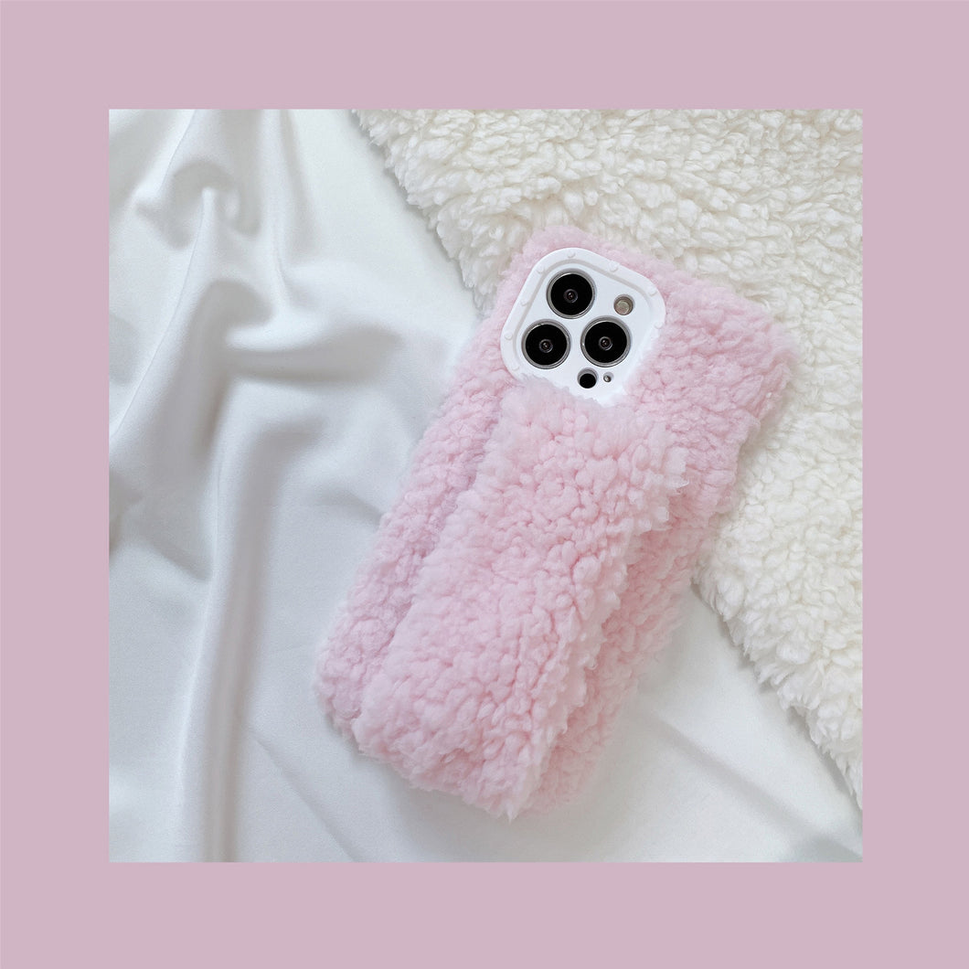 Plush Case For iPhone 13 Pro Max Furry Fluffy Case Soft Faux Fur Fuzzy Cover 22814