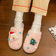 Load image into Gallery viewer, Women Cute Christmas Slipper Winter Thermal Fuzzy Slipper 22S24