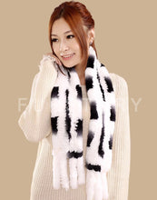 Load image into Gallery viewer, Real REX Rabbit Fur Scarf Rabbit Ball Fur Wrap Cape Shawl Neck Warmer FS15504