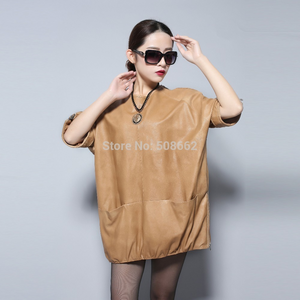 Genuine Sheep Leather Coat Cool Women Leather Jacket Top Grade Lamb Leather Overcoat