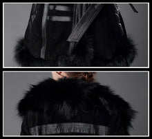 Load image into Gallery viewer, Women&#39;s Genuine Leather Fur Coat Women Fox Fur Collar  13055