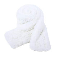 Load image into Gallery viewer, Women&#39;s Rex Rabbit Fur Scarf Ladies Winter Warm Knitted Flowers Crochet Fashion Scarf Scarves for Women Men