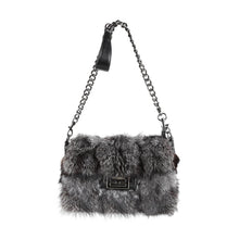 Load image into Gallery viewer, Satchel Bags for Women Fox Fur Satchel Purse Removable Crossbody Strap Shoulder Bag Dark Green FS19809