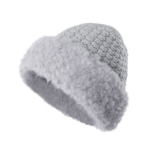 Load image into Gallery viewer, Winter Hats Knit Cap Faux Fur Hat Fluffy Bucket Hat Snow Cap for Women 21623