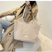 Load image into Gallery viewer, Plush Tote Bag for Women Soft Plush Shoulder Handbag 22453