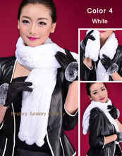 Load image into Gallery viewer, REX Rabbit Fur Scarf Wrap Cape Shawl Neck Warmer 9 Colors NEW Soft S/L FS050129