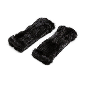 FUR STORY Women's Knitted Mink Fur Gloves Winter Warm Fur Mittens 17821