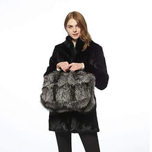 Load image into Gallery viewer, Women&#39;s Winter Fur Bag Silver Fox Handbag Leather Ladies Shoulder Bag