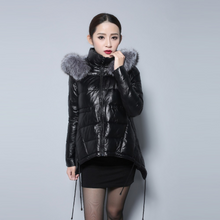 Load image into Gallery viewer, Women&#39;s Genuine Sheep Leather Down Jacket Warm  Coat Female