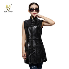 Load image into Gallery viewer, FUR STORY Genuine Sheep Leather Vest for Women 14241