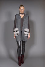 Load image into Gallery viewer, UE FS18222 Women&#39; double Face Wool Vest Cashmere Fox Fur decorative